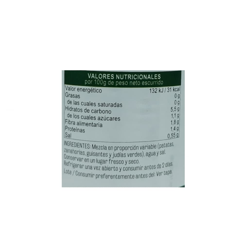 Macedonia de verduras al natural Vima Foods (390 g / 13.75 oz) - 2