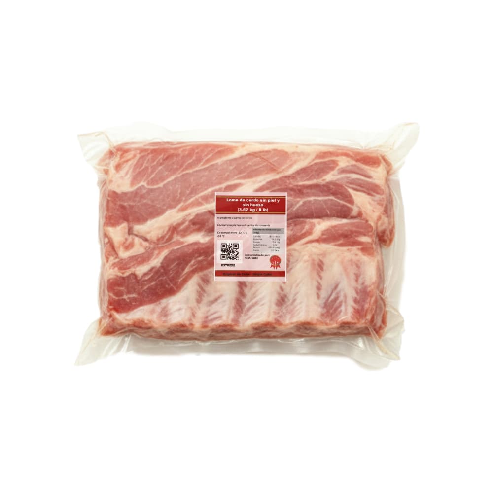Lomo de cerdo sin piel y sin hueso Pida (3.62 kg / 8 lb) - 2