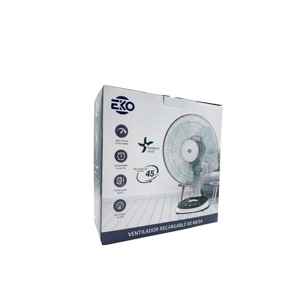 Ventilador de mesa recargable de 12'' EKO EKO5201B - 4