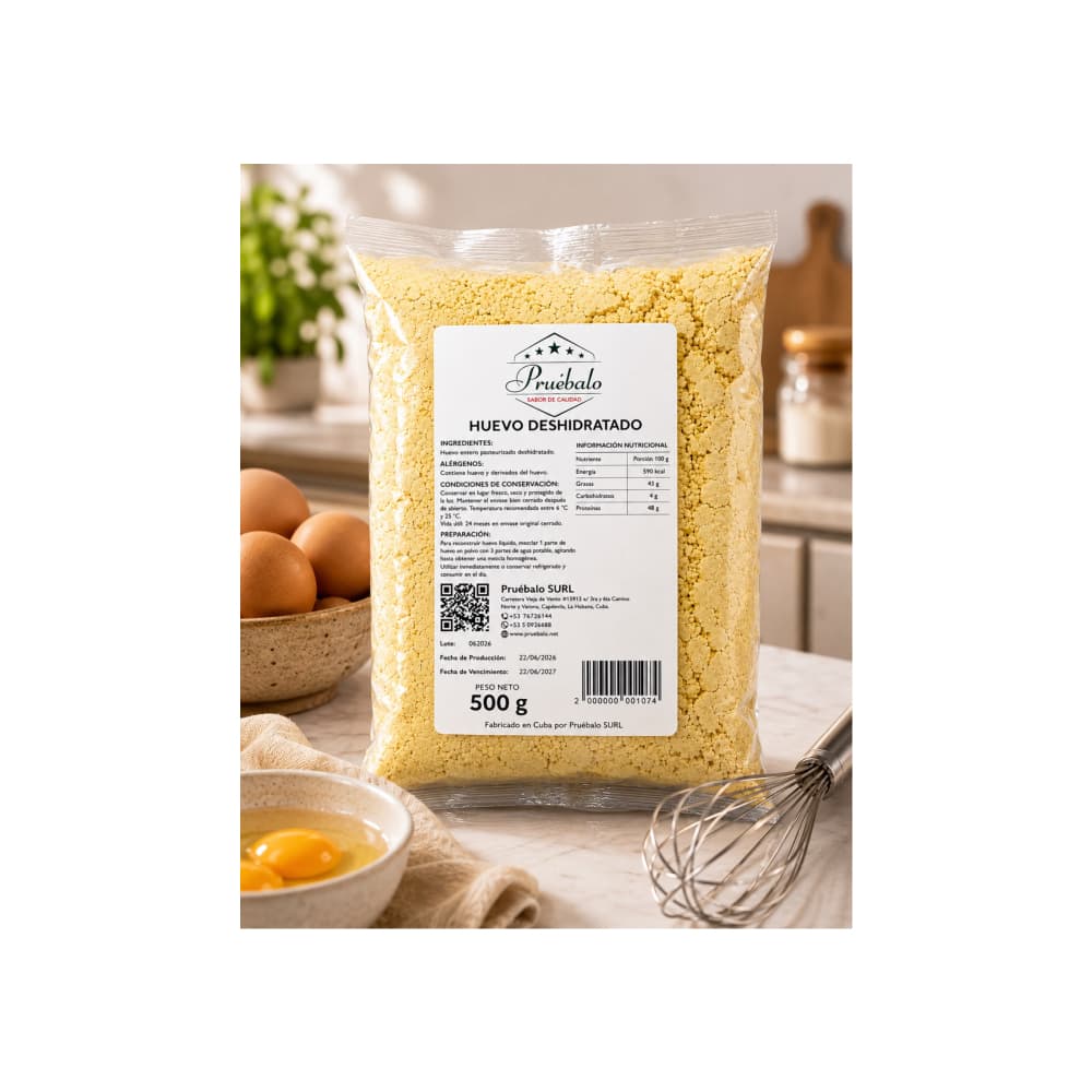 Huevo entero deshidratado Pruébalo (500 g / 1.1 lb) - 4