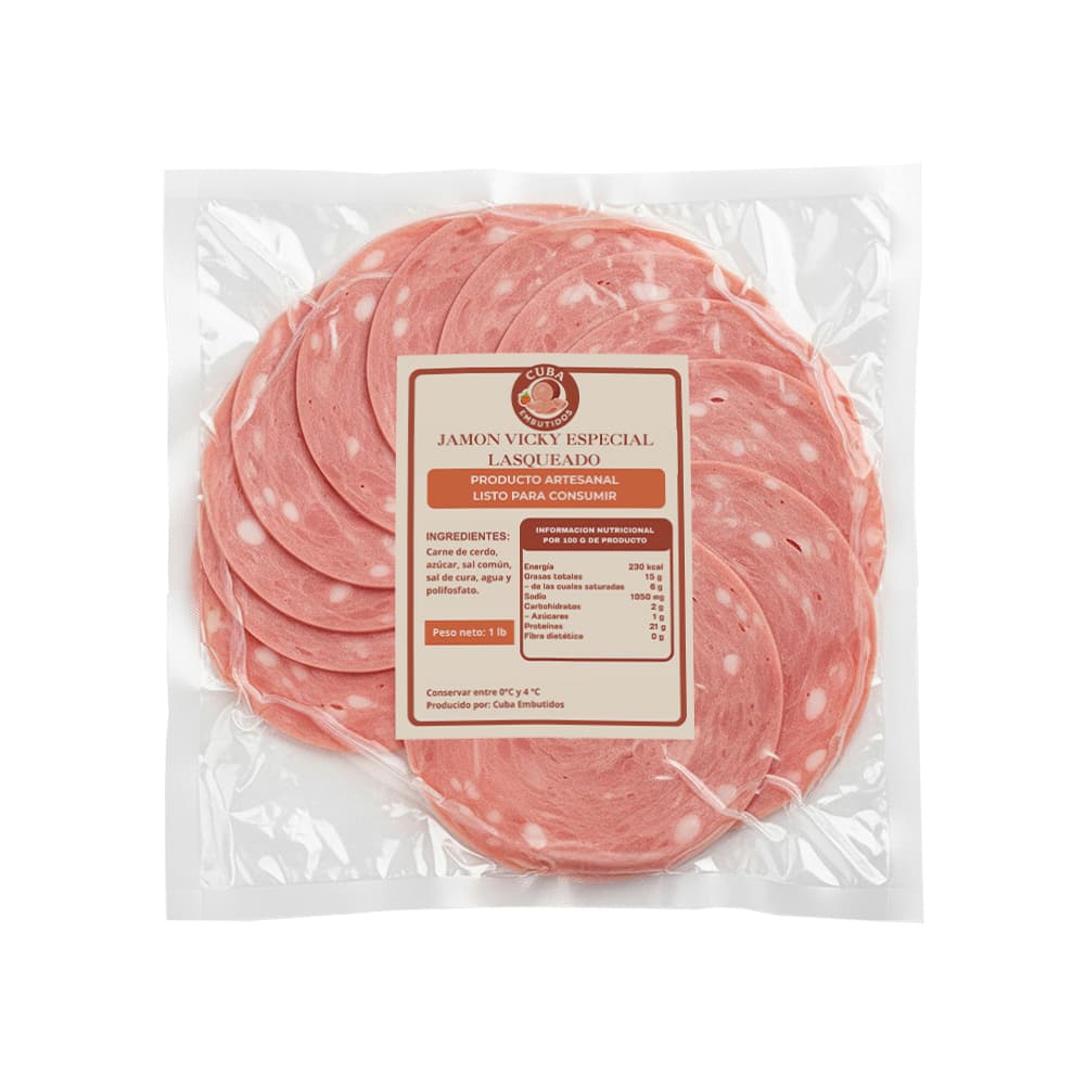 Jamón vicky especial lasqueado Cuba Embutidos (454 g / 1 lb) - 4