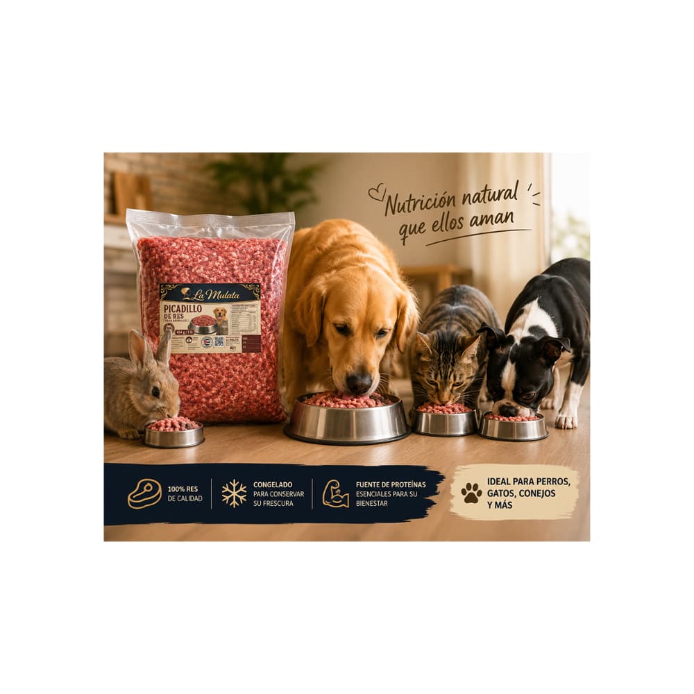 Picadillo de res para animales La Mulata (454 g / 1 lb) - 3