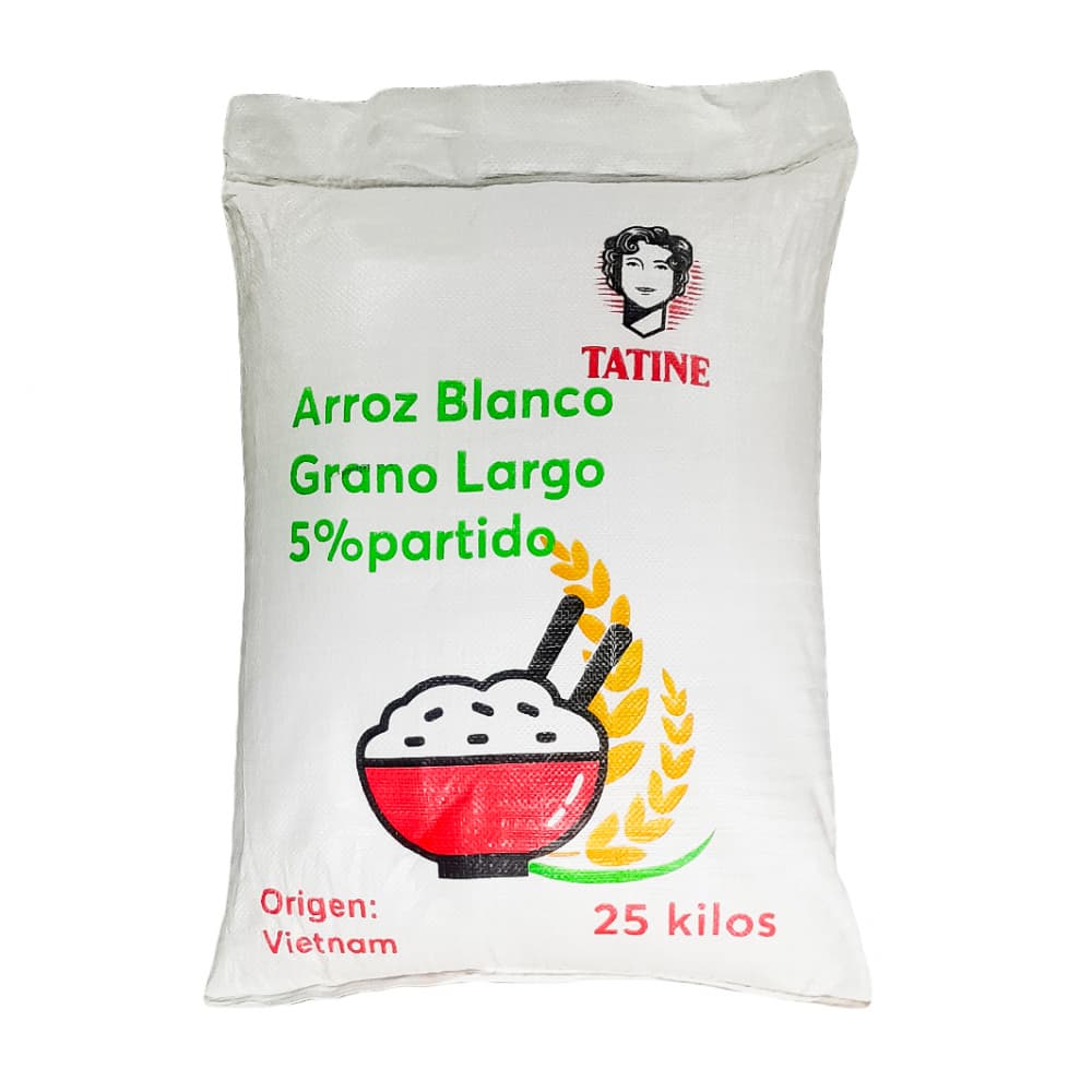 Arroz de grano largo 5% de grano partido Tatine (25 kg / 55.1 lb) - 5