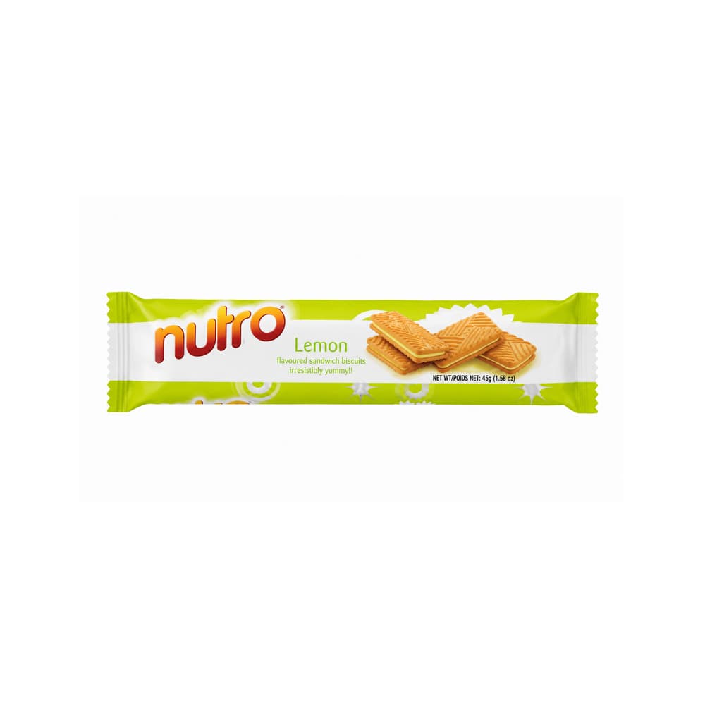 Galletas sándwich con crema sabor limón Nutro (45 g / 1.58 oz)