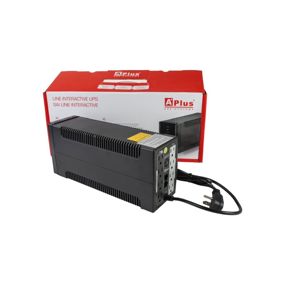 UPS con regulador de voltage automático de 600 VA negro APLUS PLus 5E - 2