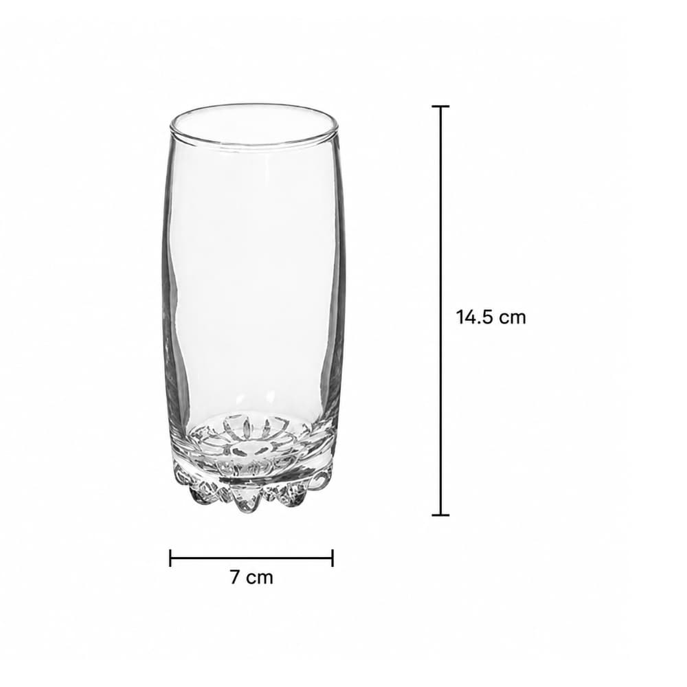 Juego de 6 vasos cristal agua Roma 280 ml Alessandro - 2