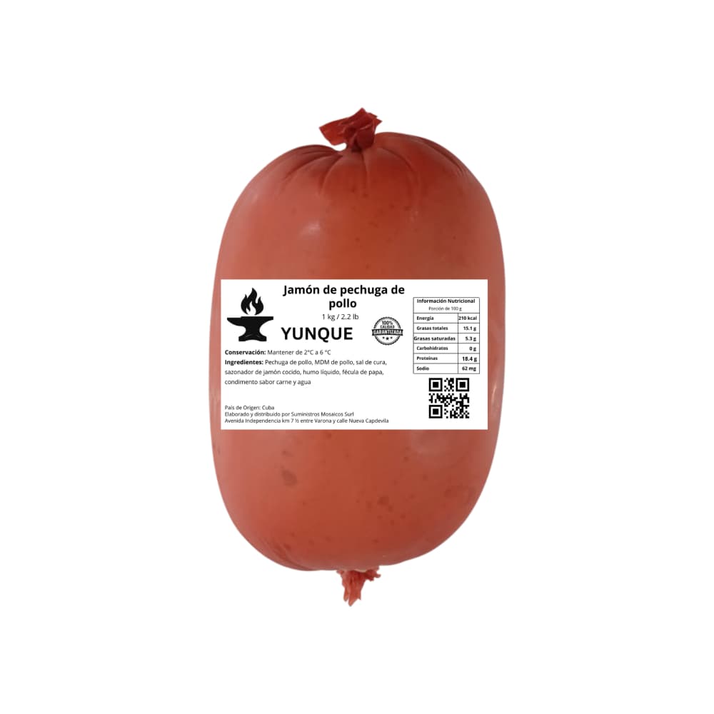 Jamón de pechuga de pollo Yunque (1 kg / 2.2 lb) - 2