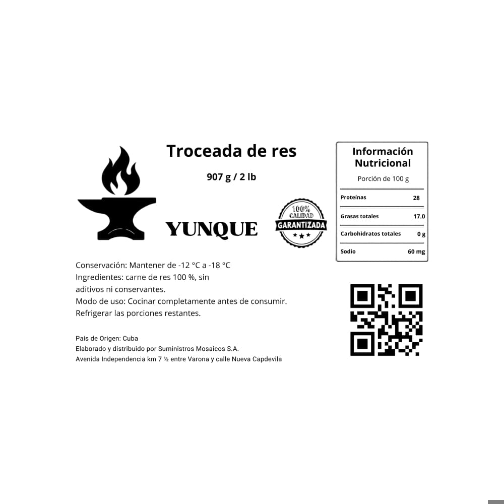 Troceada de res Yunque (907 g / 2 lb) - 3