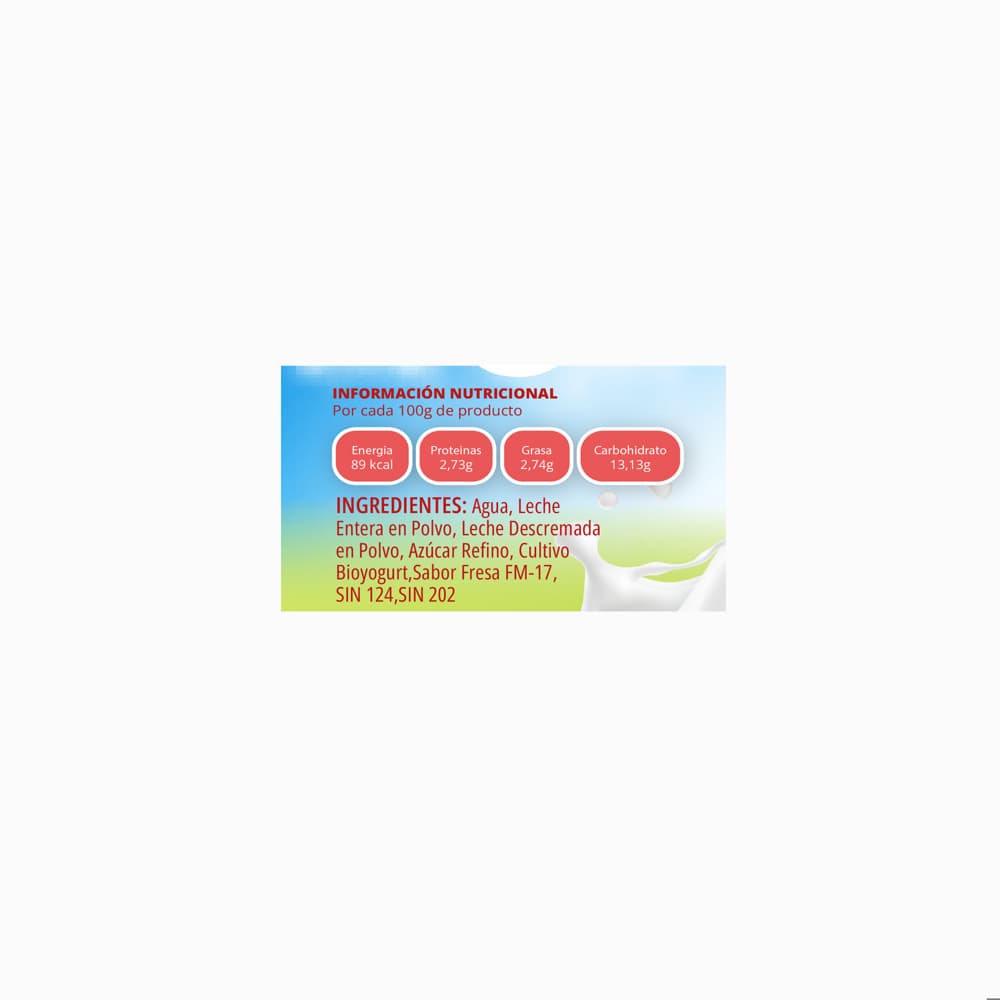 Yogurt probiótico de coágulo sabor fresa RHD (4 L) - 2