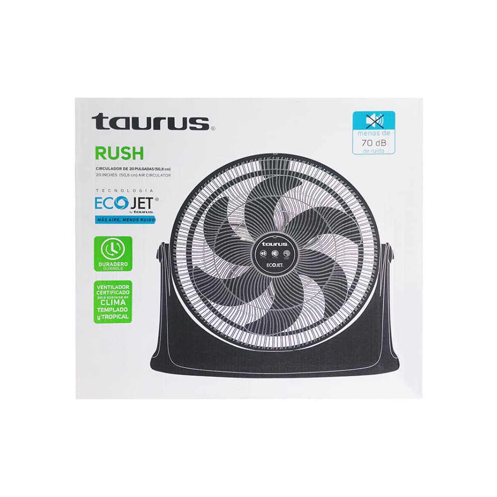 Ventilador circulador de piso de 20 pulgadas color negro Taurus Rush - 3