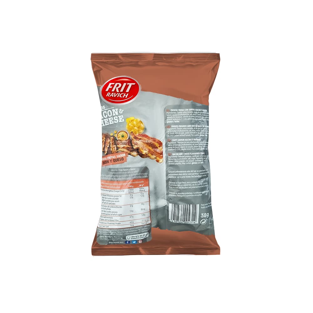 Papas fritas sabor bacon y queso Frit Ravich (38 g / 1.34 oz) - 2