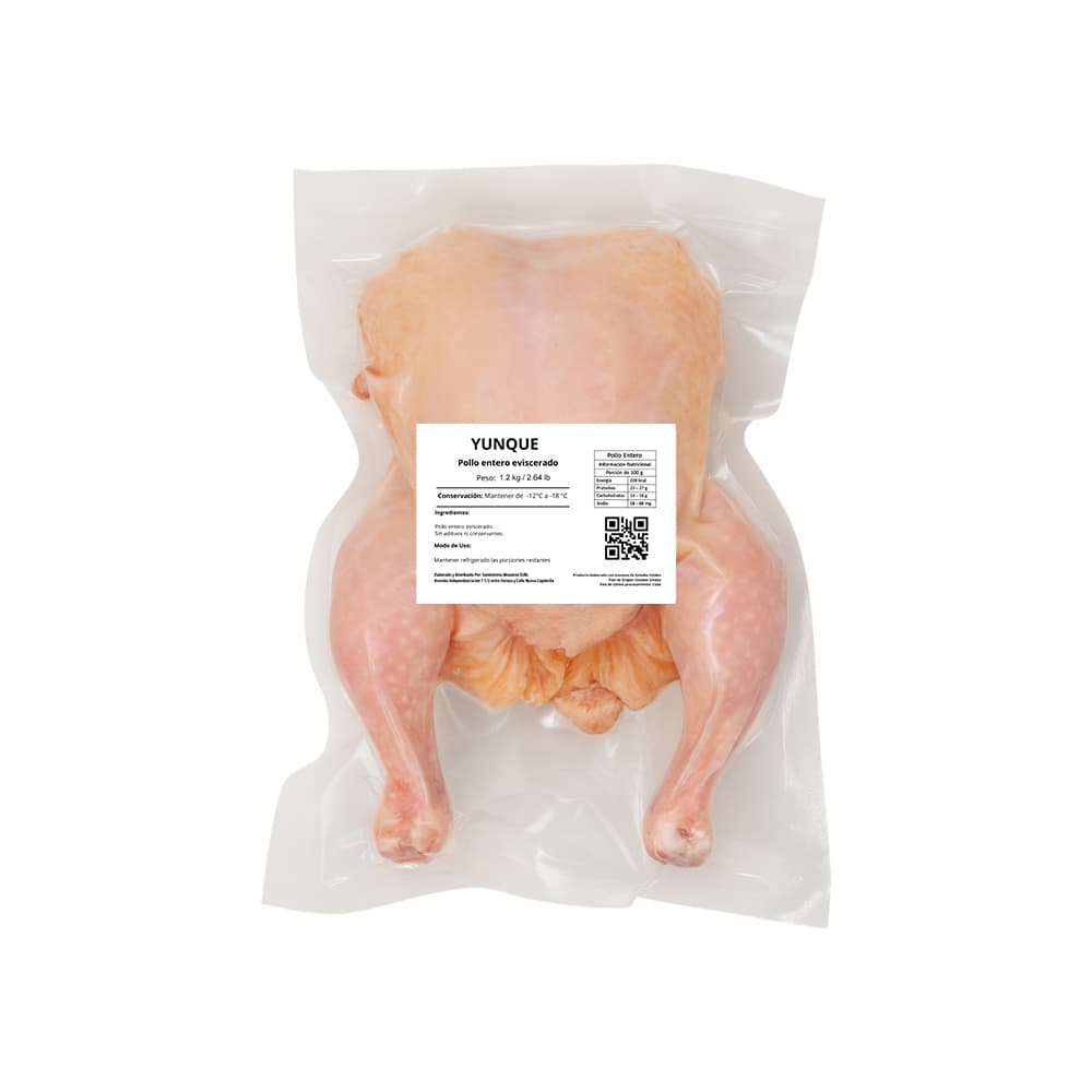 Pollo entero eviscerado Yunque (1.2 kg / 2.64 lb) - 3