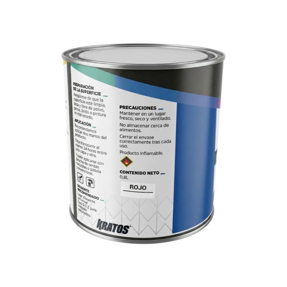 Pintura de esmalte rojo Kratos (0.8 L) - 3