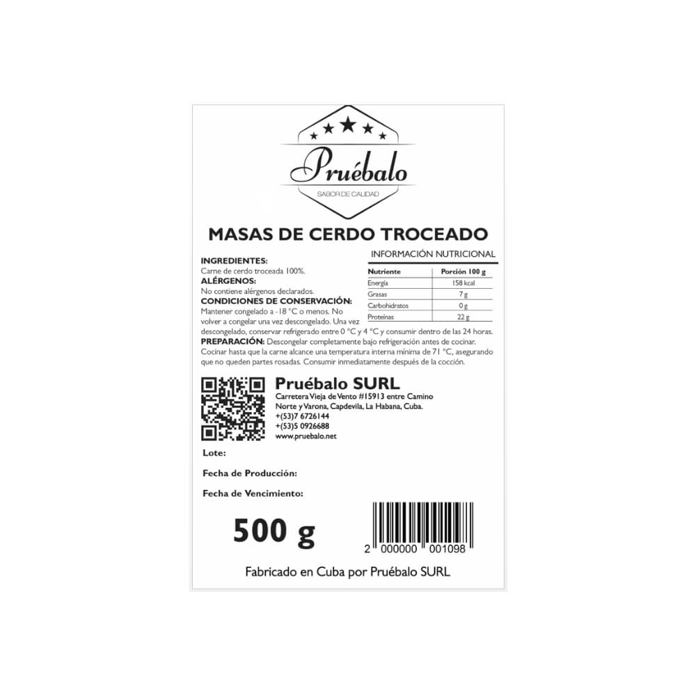 Carne de cerdo troceada Pruébalo (500 g / 1.1 lb) - 3
