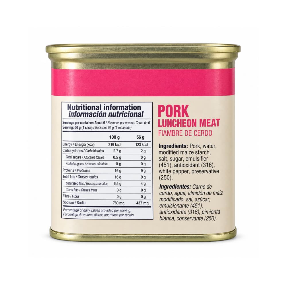 Fiambre de cerdo -tipo spam- YEYA (320 g / 11.3 oz) - 2