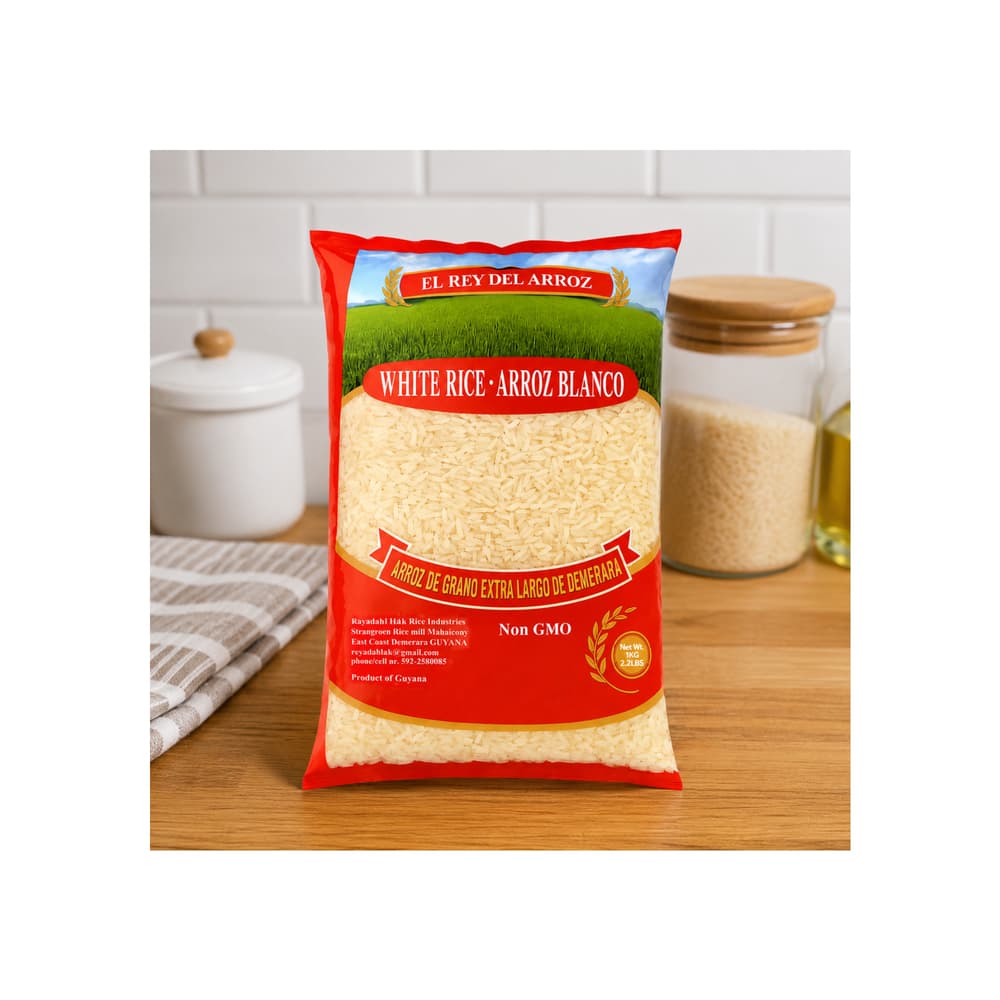 Arroz blanco de grano extra largo El rey del arroz (1 kg / 2.2 lb) - 4