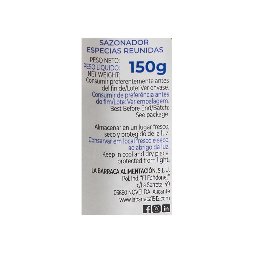 Sazonador de especias reunidas La Barraca (150g / 5.29 oz) - 3