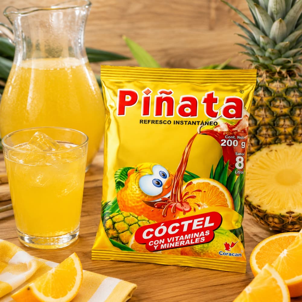 Refresco instantáneo sabor cóctel Piñata (200 g / 7 oz) - 4