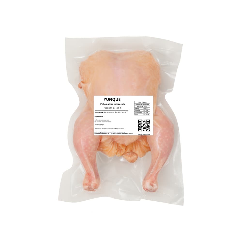 Pollo entero eviscerado Yunque (900 g / 1.98 lb) - 2