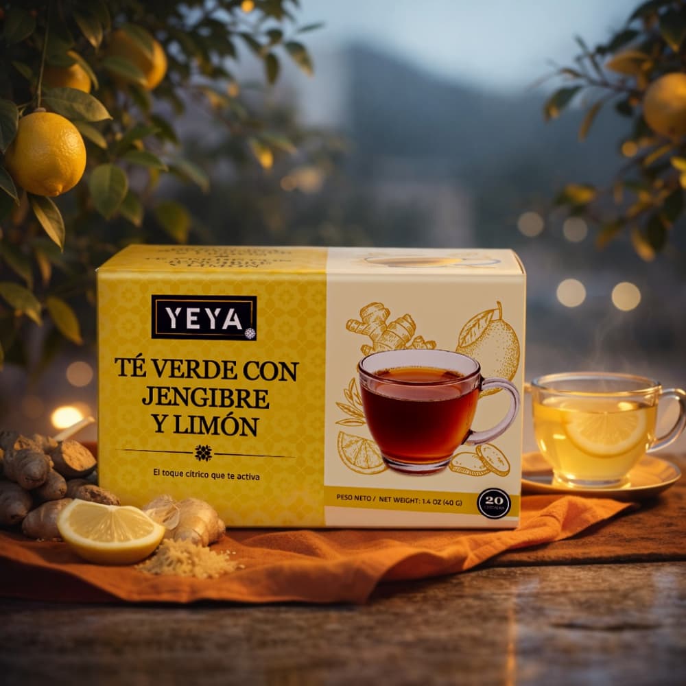 Té verde con jengibre y limón YEYA (40 g / 1.4 oz) - 3