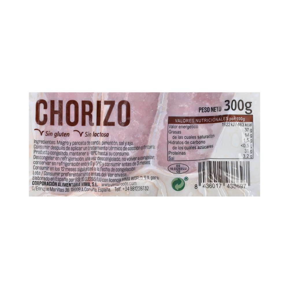 Chorizo entero Vima Foods (300 g / 10.58 oz) - 2