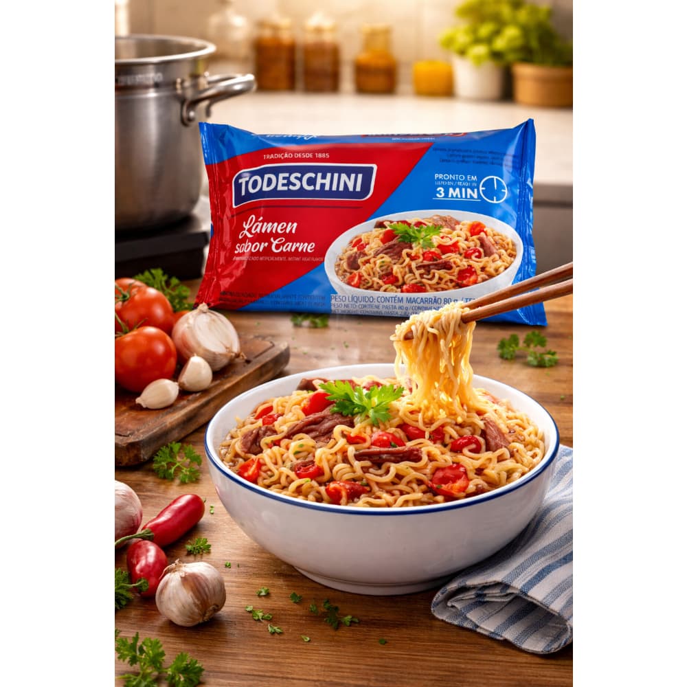 Fideos instantáneos sabor a carne Todeschini (85 g / 2.99 oz) - 4