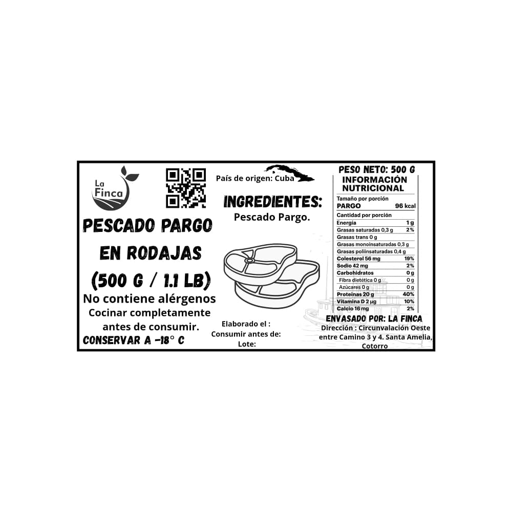 Pescado pargo en rodajas La Finca (500 g / 1.1 lb) - 4