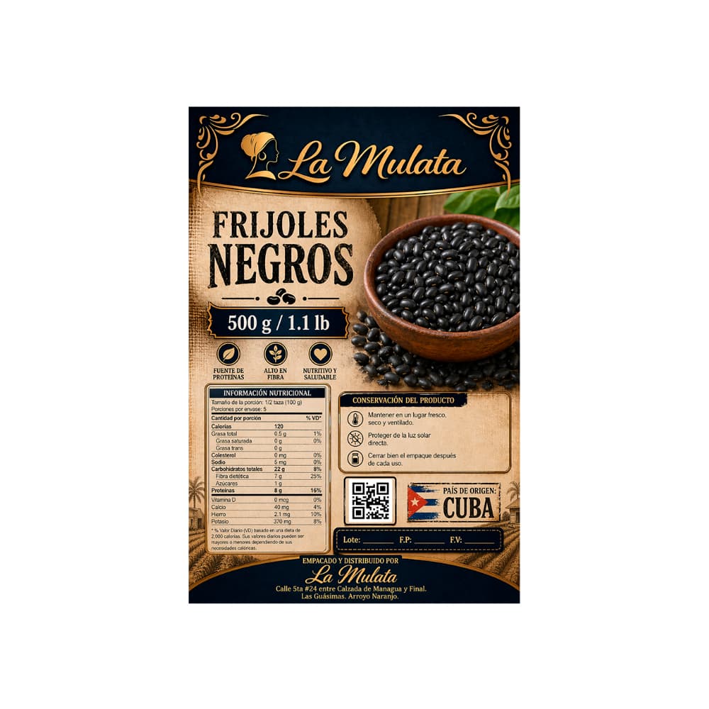 Frijoles negros La Mulata (500 g / 1.1 lb) - 2
