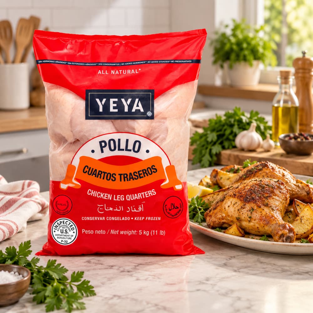 Caja de cuartos traseros de pollo Mar Jac -YEYA (15 kg / 33 lb) - 5