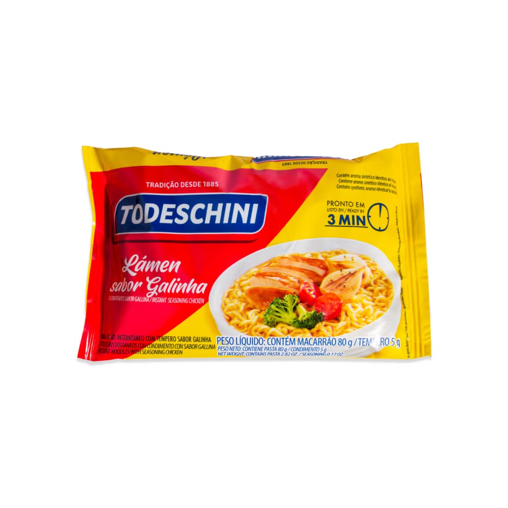 Fideos instantáneos sabor a pollo Todeschini (85 g / 2.99 oz)