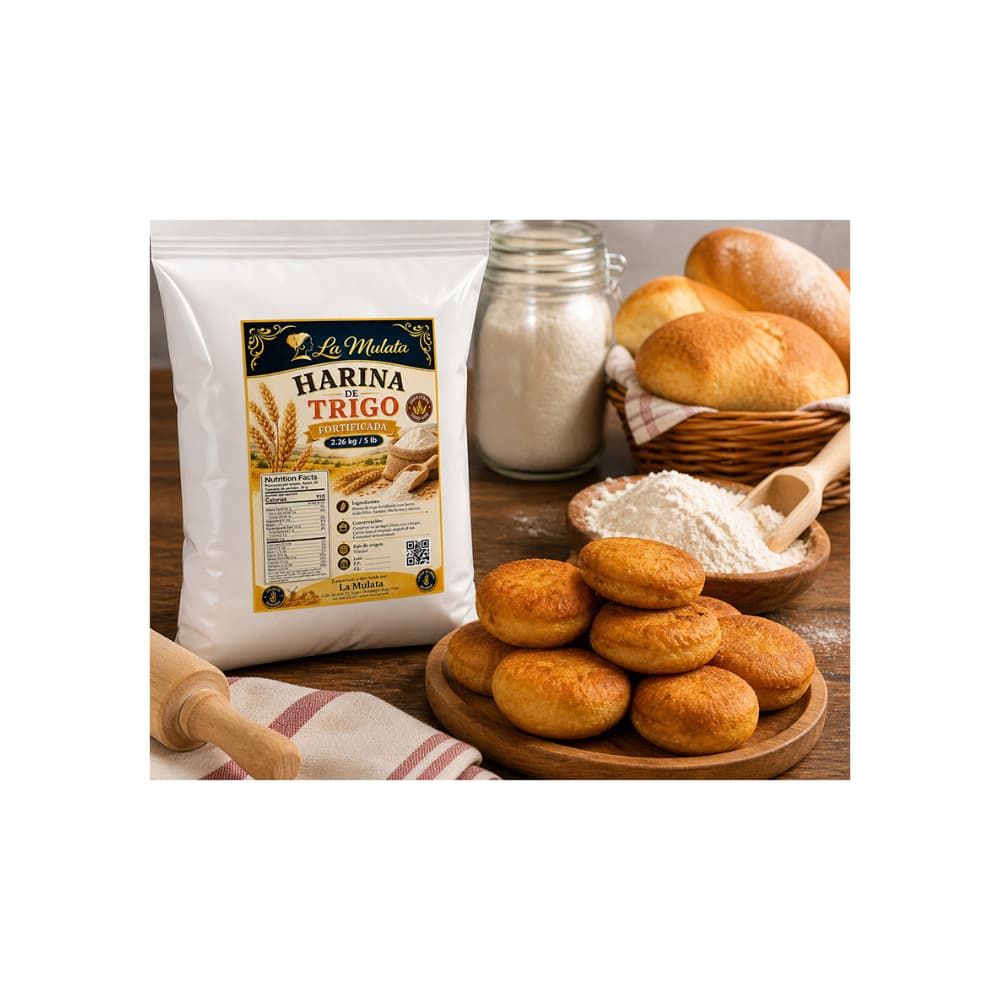 Harina de trigo fortificada La Mulata (2.26 kg / 5 lb) - 3