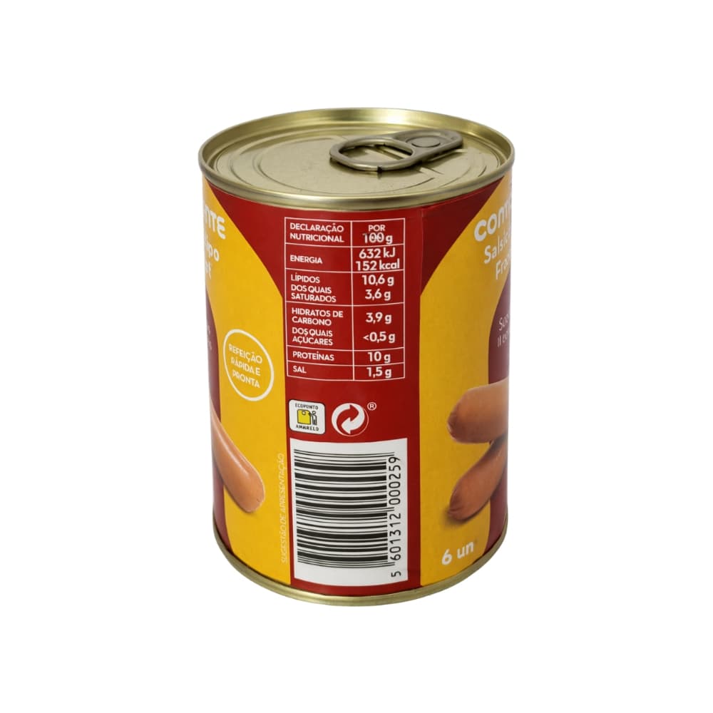 Salchichas Frankfurt en lata, sin gluten, Continente (250 g / 8.8 oz) - 3