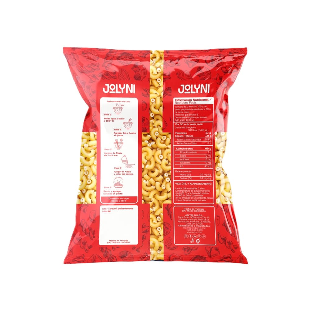 Pastas cortas - codo Coquilletes Jolyni (500 g / 1.10 lb) - 2