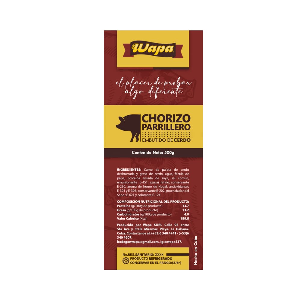 Chorizo parrillero Wapa (500 g / 1.1 lb) - 3