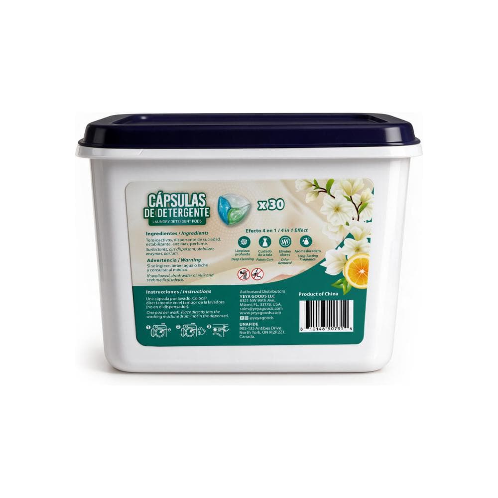 Cápsulas de detergente para lavar aroma jazmín y cítricos YEYA (300 g / 11 oz) - 4