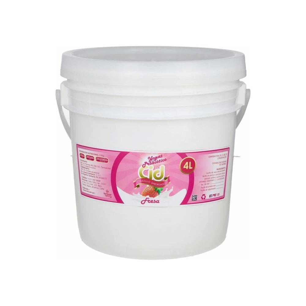 Yogurt probiótico saborizado de fresa Cid (4 L)