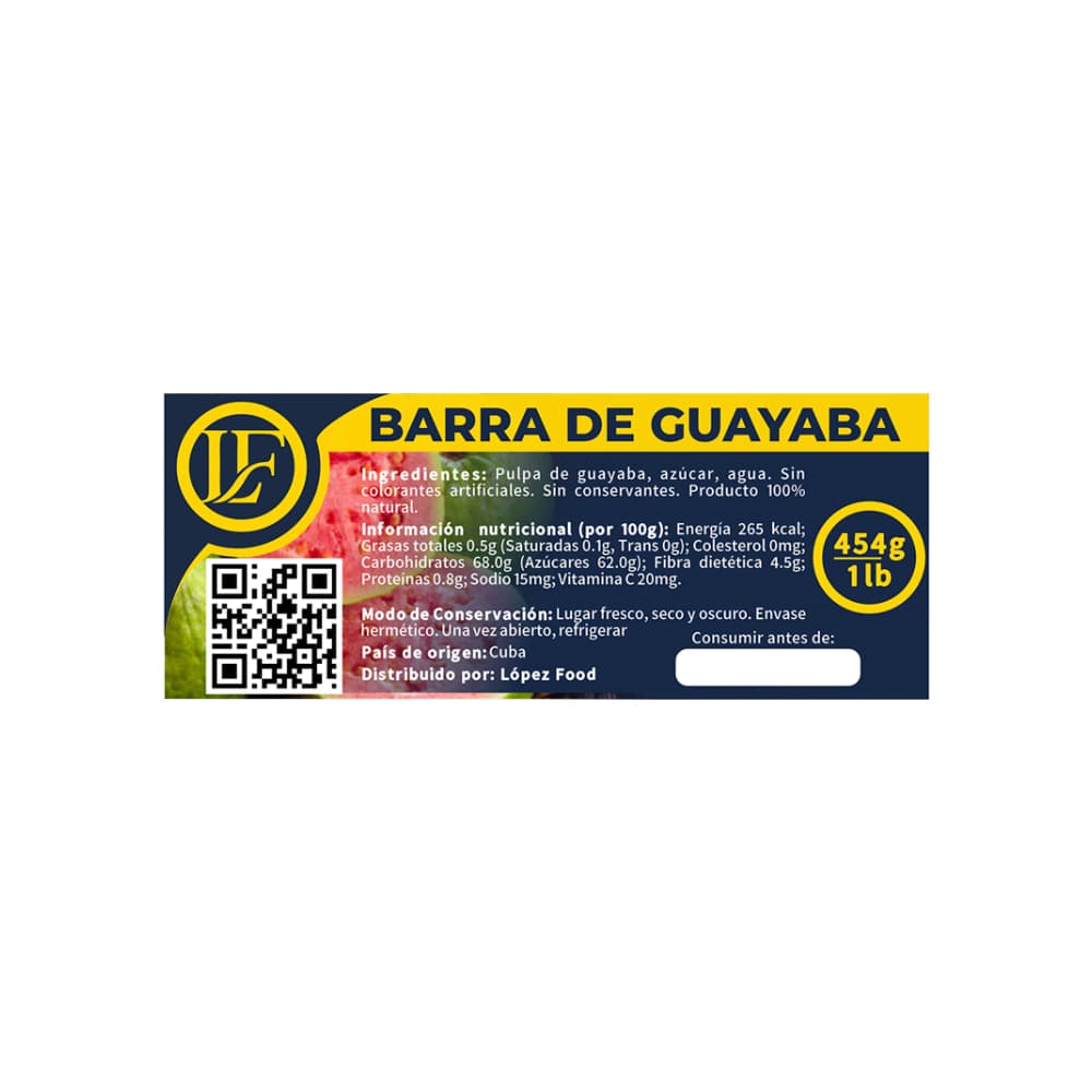 Barra de guayaba LF (454 g / 1 lb) - 3