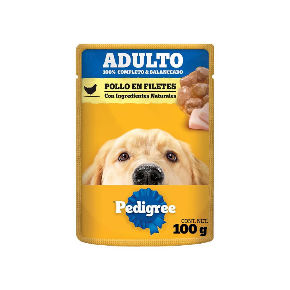 Comida para perros adultos pollo en filetes Pedigree (100 g / 3.52 oz) - 3