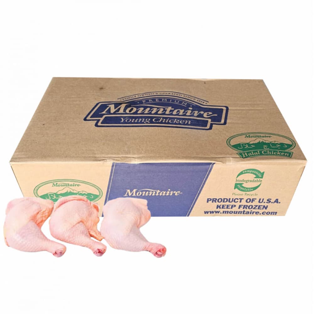 Caja de cuartos traseros de pollo Mountaire (15 kg / 33 lb)
