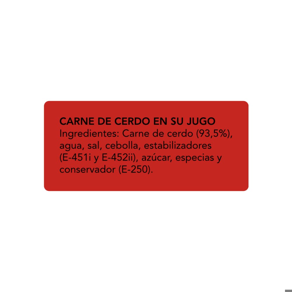 Carne de cerdo en su jugo Coren (400 g / 14.12 oz) - 3