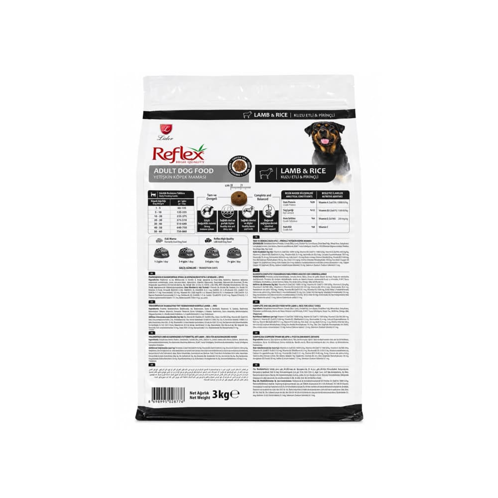 Alimento para perros adultos de cordero y arroz Reflex (3 kg / 6.6 lb) - 2