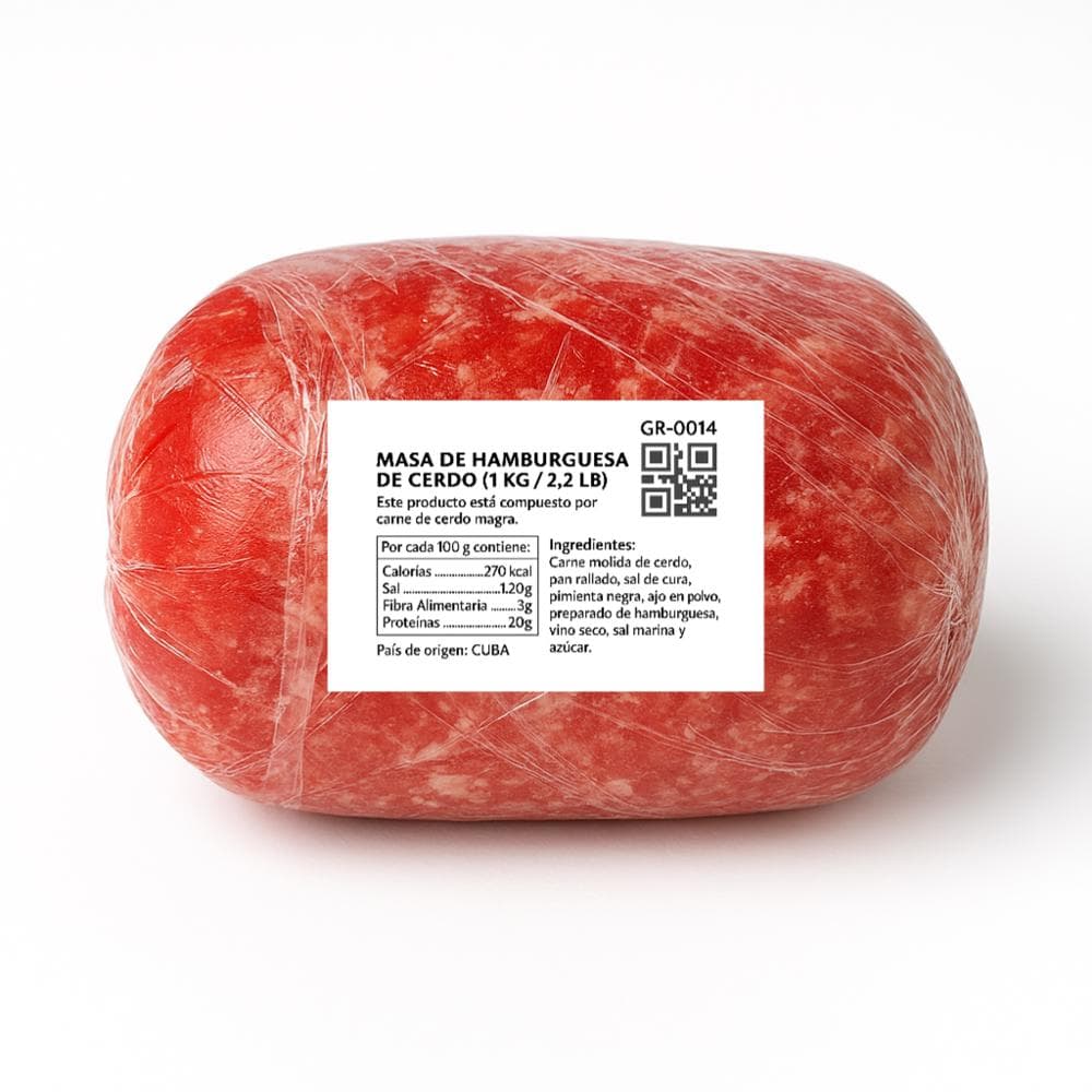 Masa de Hamburguesa de cerdo El Favorito (1 kg / 2.2 lb) - 3