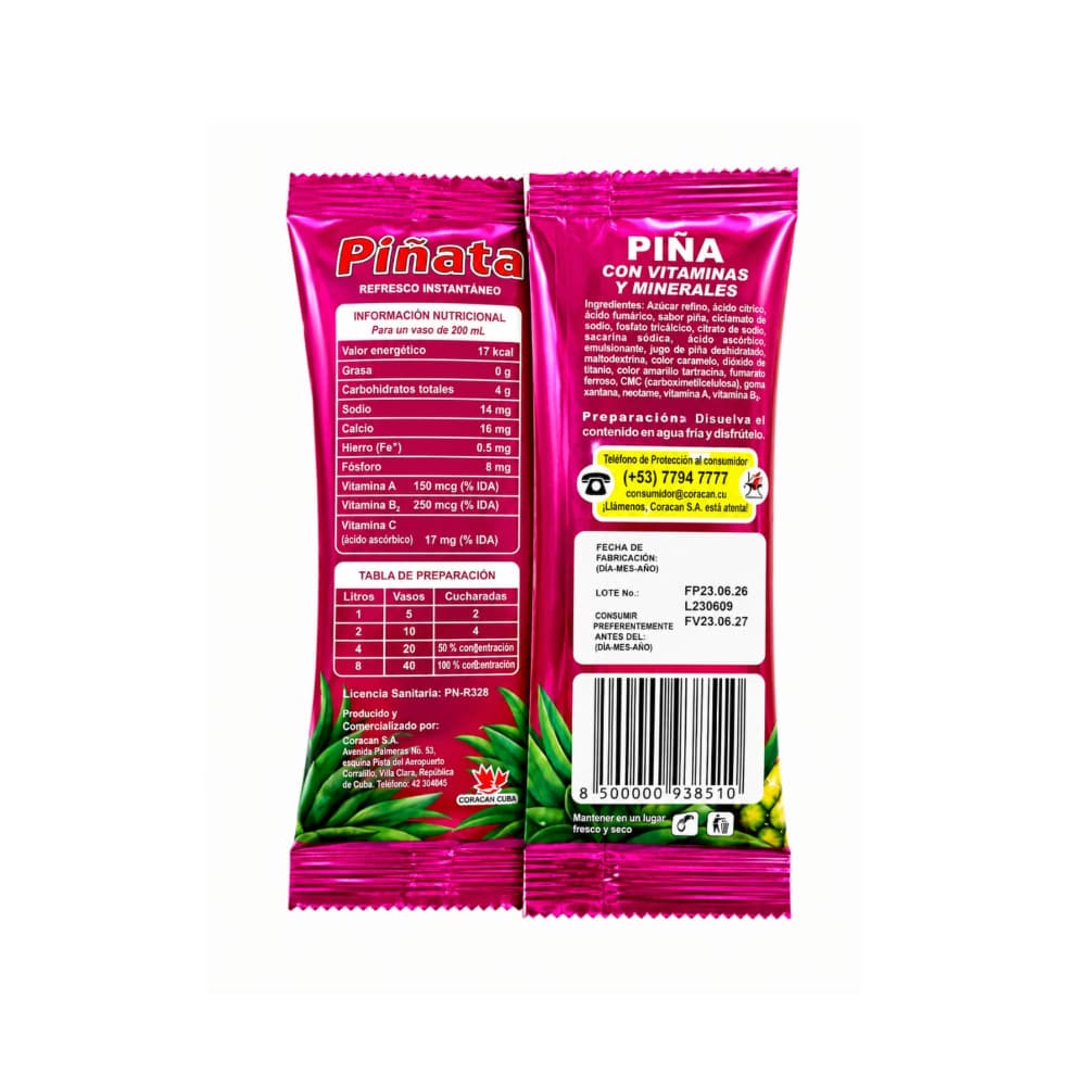 Refresco instantáneo sabor piña Piñata (200 g / 7.05 oz) - 6