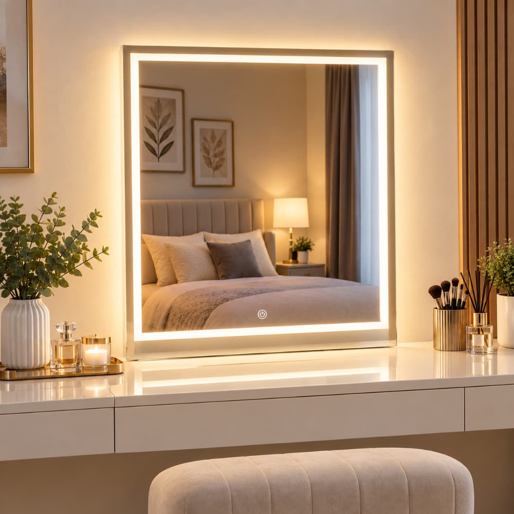 Espejo LED rectangular con iluminación perimetral y diseño moderno Rudenkov L-1270 - 3