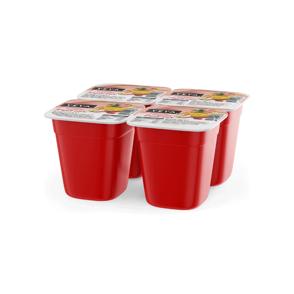 Yogurt pasteurizado sabor macedonia YEYA (4 x 125 g / 4.41 oz) - 2
