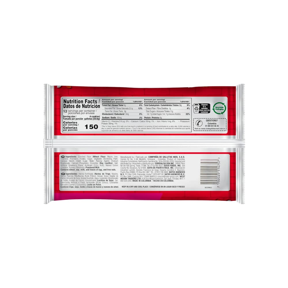 Galletas dulces rellenas con crema sabor a fresa Festival (403 g / 14.2 oz) - 2
