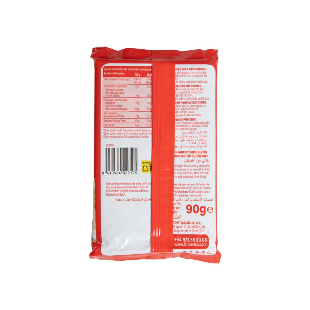 Palomitas con sal para microondas Frit Ravich (90 g / 3.174 oz) - 2