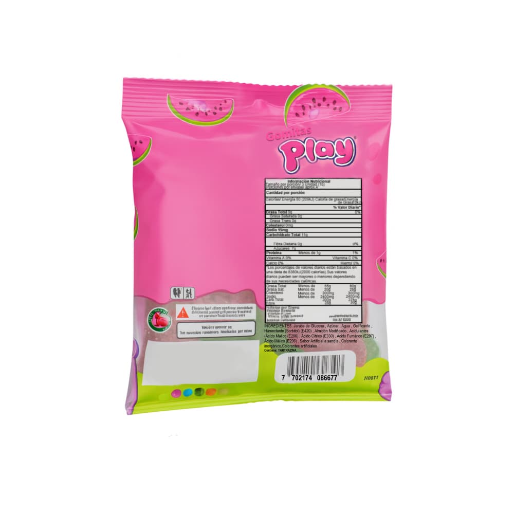Gomas de gelatina sabor a sandía Play (55 g) - 2