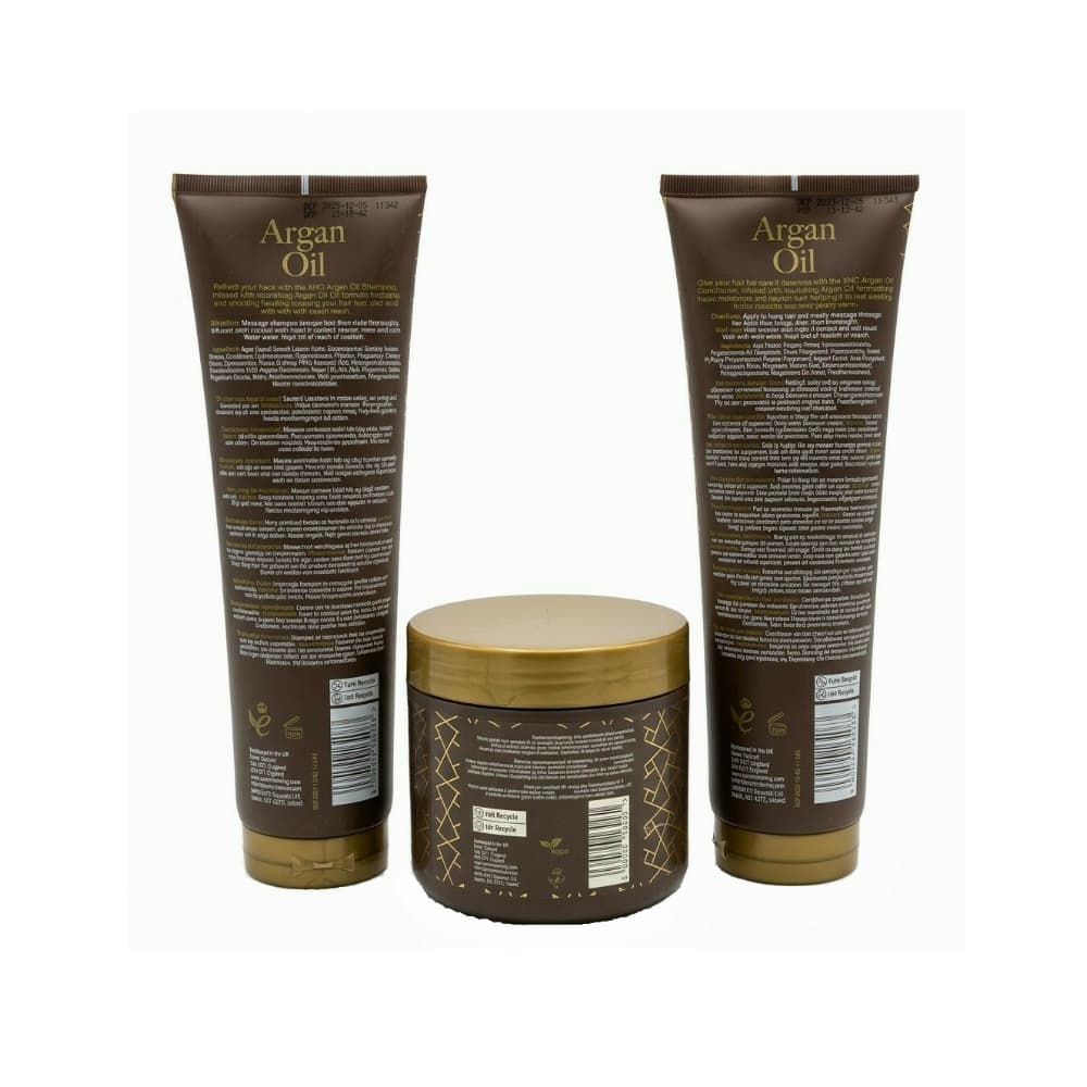 Set de 3 piezas con aceite de argán para el cuidado del cabello XHC - 2