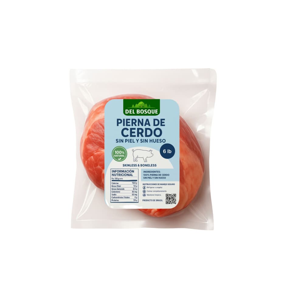 Pierna de cerdo sin piel y sin hueso Del Bosque (2.72 kg / 6 lb)
